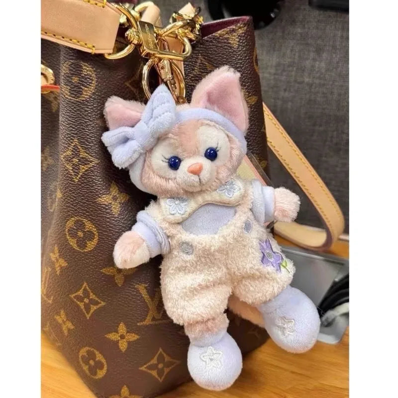 Disney Linabell Cartoon Lazy Series 13cm Kawaii Linabell Plush Doll Pendant Keychain Doll Decoration Birthday Gift Keyring