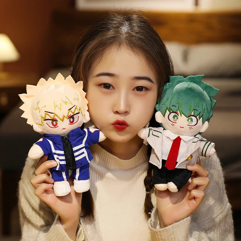 20cm Lovely Cartoon Anime Plush Toys Bakugou Katsuki Todoroki Shoto Midoriya Izuku Bolster Plush Boku No Hero Academia Pillow