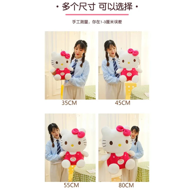 Sanrio Hello Kitty Red Lotso Clothes Stuffed Toys Cute Plush Toys Kawaii Decoration Christmas Gifts Children Dolls for Girl