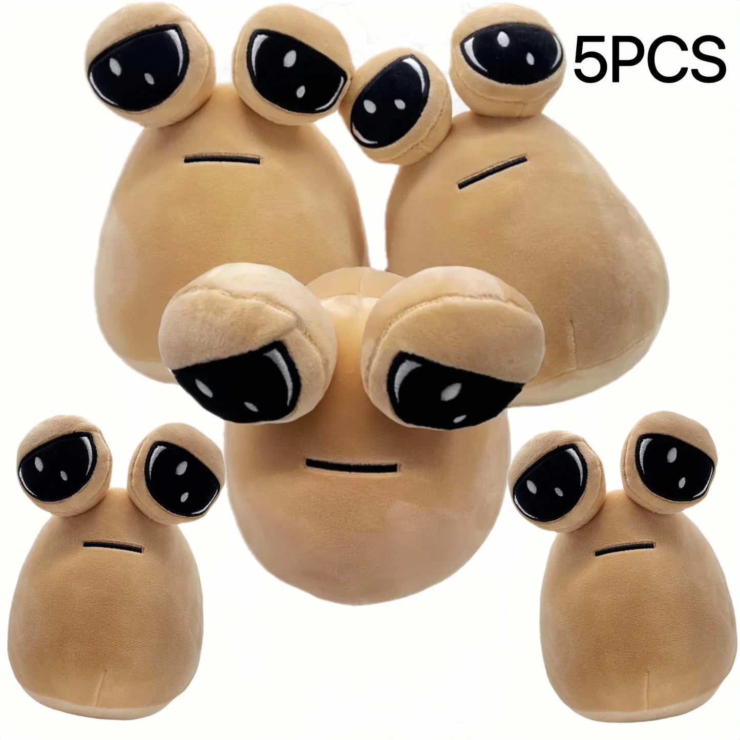 22CM Alien Pou Plush Toy, Furtiburb Emotional Alien Plush Toy, Alien Pou Plush, Big Eyed Sadness Do You Understand?