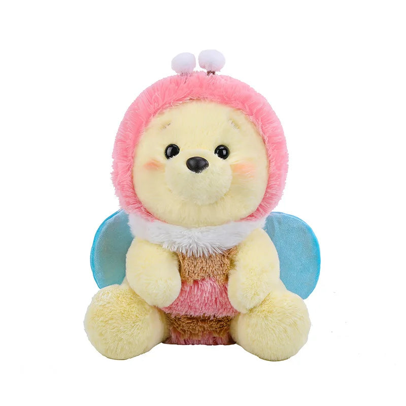 35/45CM Genuine Disney Bee Winnie The Pooh Plush Toys Pillow Kawaii Anime Bear Stuffed Doll For Children's Birthday Gifts