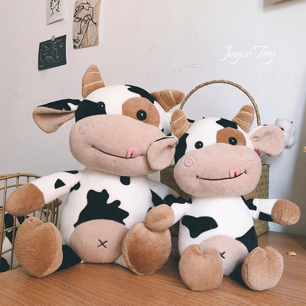 Small Cow Plush Toy 25-35cm Soft PP Cotton Stuffed Animal Cartoon Doll Kids Birthday Holiday Gift