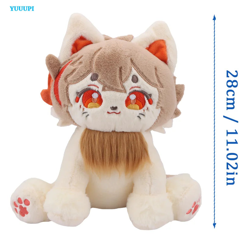 Genshin Impact Plush Kazuha Arlecchino Furina Meow Plush Genshin Impact Plushie Kawaii Stuffed Anime Cat Halloween Birthday Gift