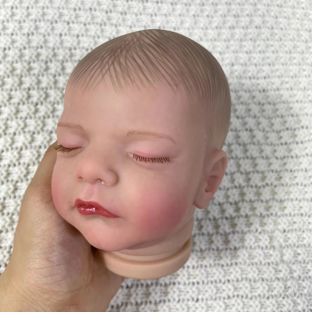 19Inch Already Painted Reborn Doll Parts Sam Lifelike Baby 3D Painted Skin with Visible Veins Handmade Mold Cloth Body Included