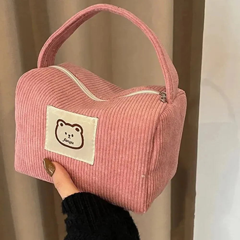 Cosmetic Bags for Women Plush Cute Handbag Summer Fashion Soft Comfortable Large Capacity Trendy Handbag for Women With Handle