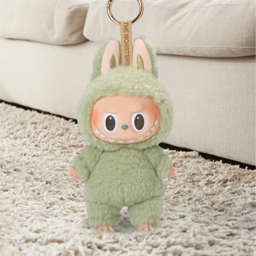 Mini Cute Labubu The Monsters Dolls Cardiac Macarone Kawai Guess Bag Figure Model Bag Keychain Decor 1:1 Replica For Xmas Gift