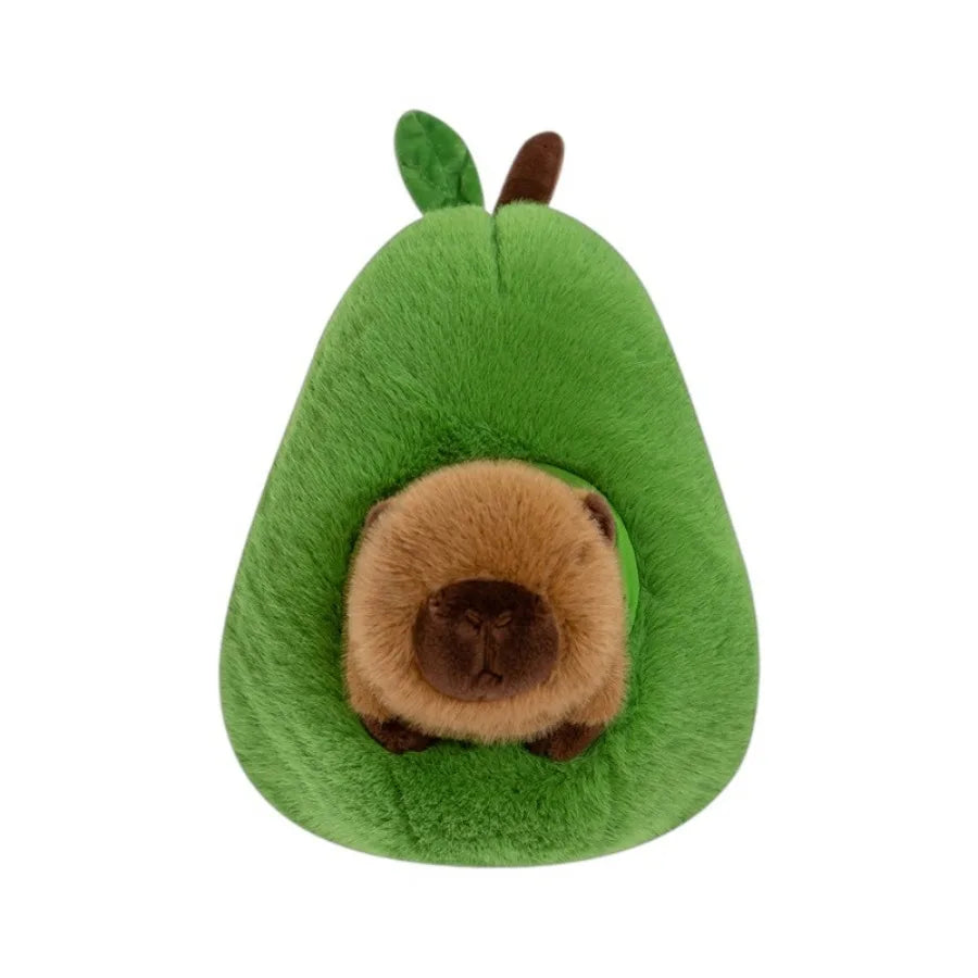 Avocado Plush Toy Capybara Doll Capibala Sleeping Pillow Large Plushie Holiday Gift Kawaii Creative Fruit Rag Doll Cushion