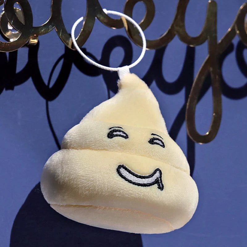 10CM Funny Plush Poop Pendant Toys Cute Expression Poo Keychain Stuffed Small Doll Kawaii Bag Decoration