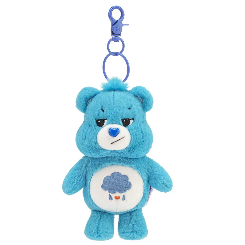 Sanrio Plush Kawaii Carebears Rainbown Bear Plush Anime Hobby Toy Keychain Bag Pendant with Sound Dolls Christmas Birthday Gifts