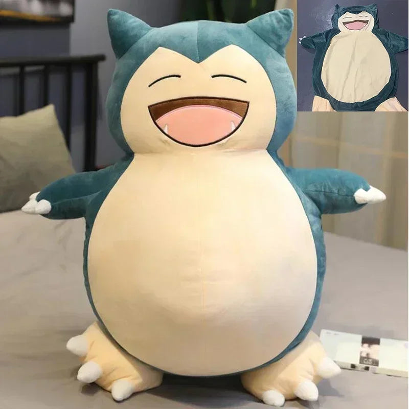 200cm Giant Snorlax Skin Plush Toy Cover Anime Pocket Plushies Pillow Cartoon Soft  Case with Zipper Peluche Children Home