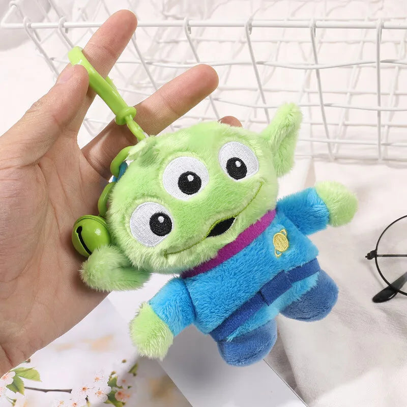 Disney Toy Story Alien Cute Kawaii Three Eyes Boy Plush Pendant School Bag Backpack Pendant Keychain Plush Toy Birthday Gift