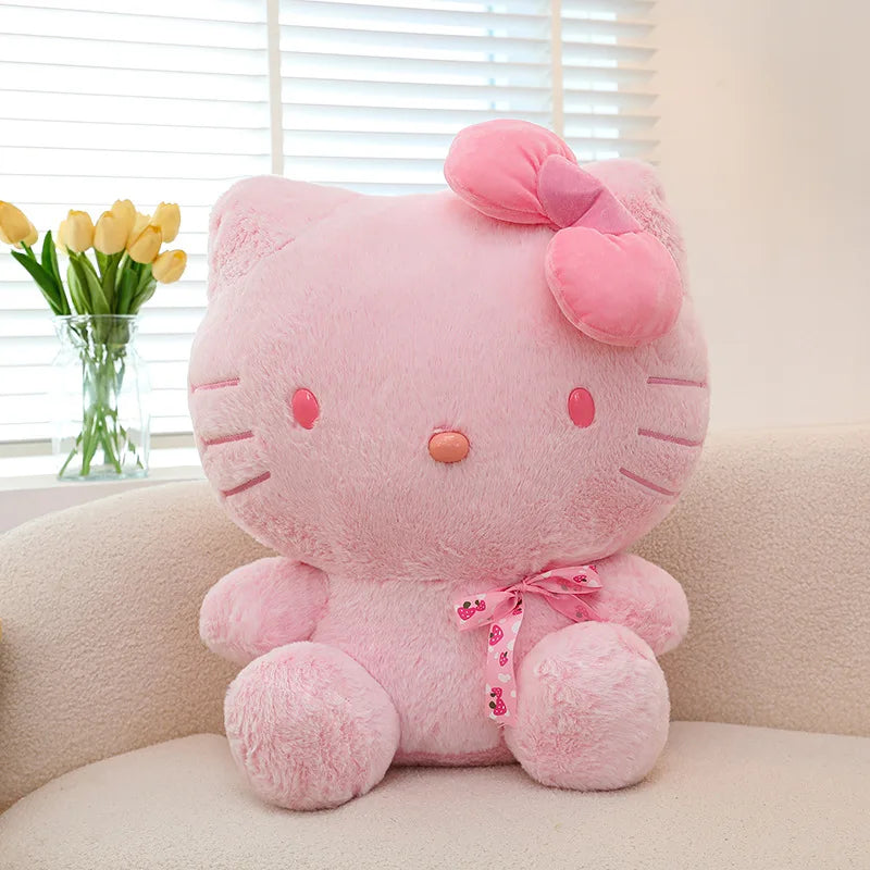 22-35cm Hello Kitty Anime Cute Stuffed Toys Sanrio KT Cat Plushier Soft Pillow Birthday Gifts For Girls Kawaii Pendant Dolls