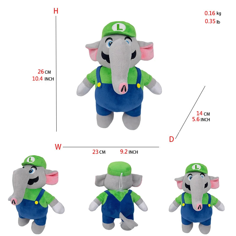 Balloon Mario Plush Soft Toys Poplin Rolla Koopa Elephant Fruit Goomba Animals Dolls Elephant Princess Daisy Peach Kawaii Gifts