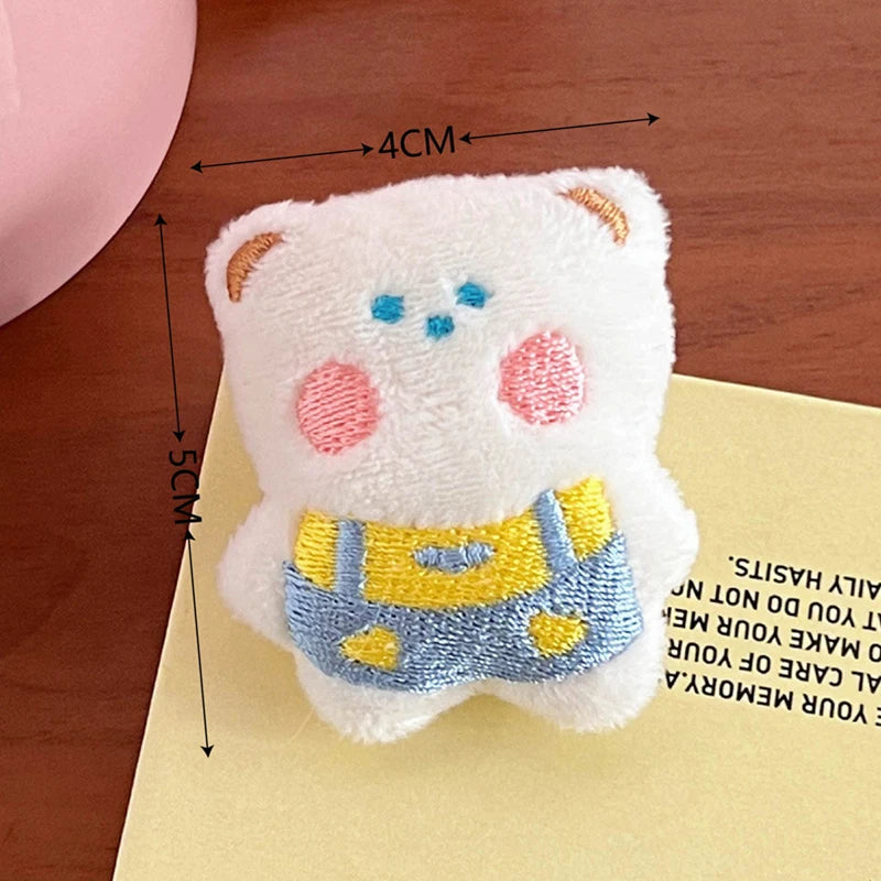 Cute Plush Doll Brooches Cartoon Bunny Bear Brooch Pin Clothing Backpack Decoration Jewelry Gifts For Girls Children