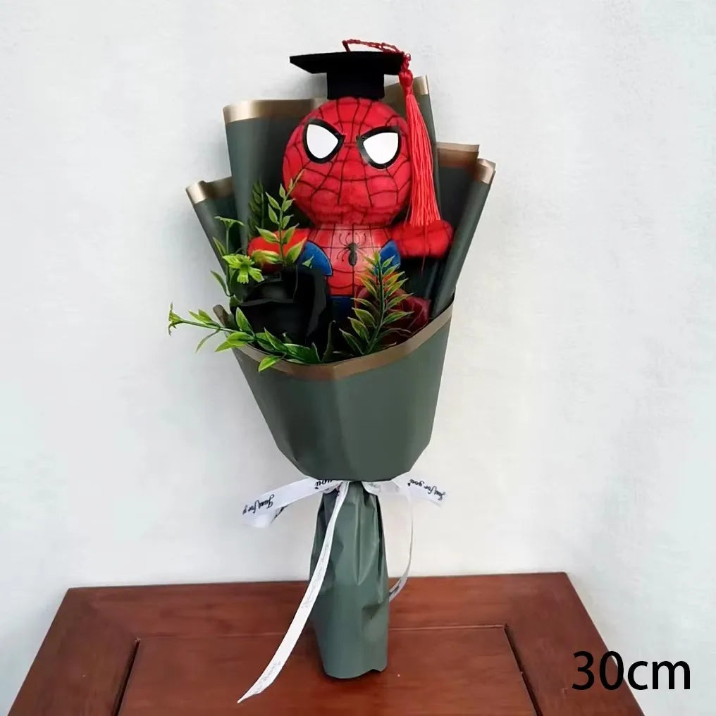 The Avengers Cute Super Hero Spider-Man Iron Man Superman Captain America Plush bouquets Kids Christmas Day Birthday Gifts