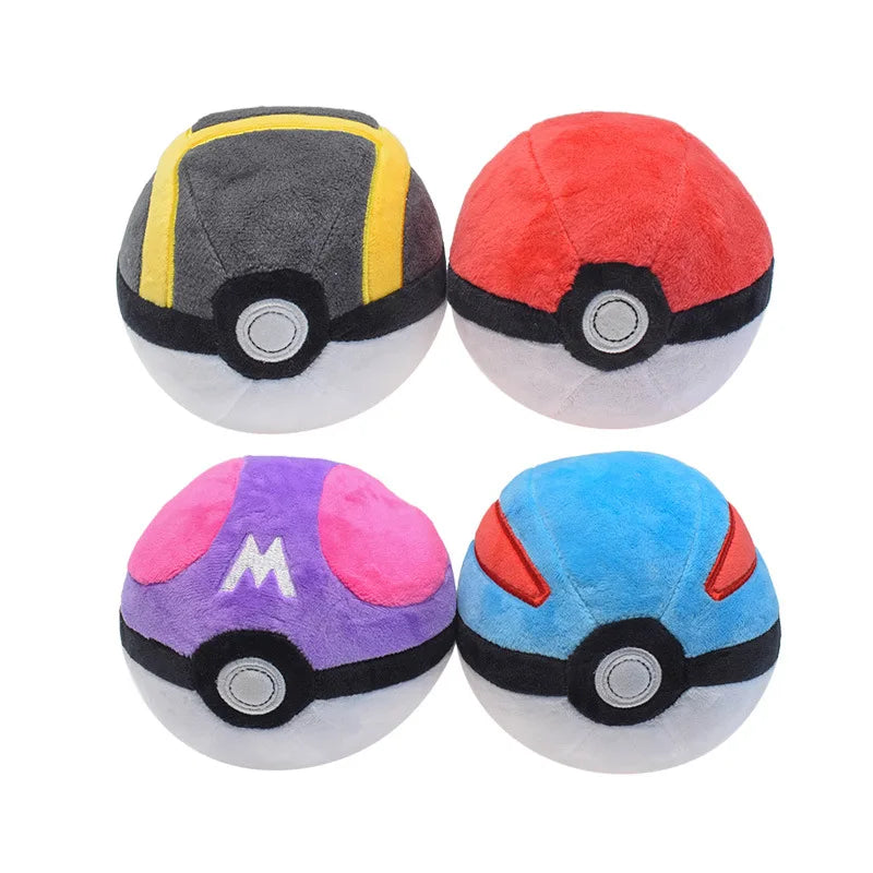 Pokeball Plush Master Ball Poke Ball Great Ball Beast Ball Dusk Ball Hisuian Ultra Ball Toys for Children Kids Christmas Gift