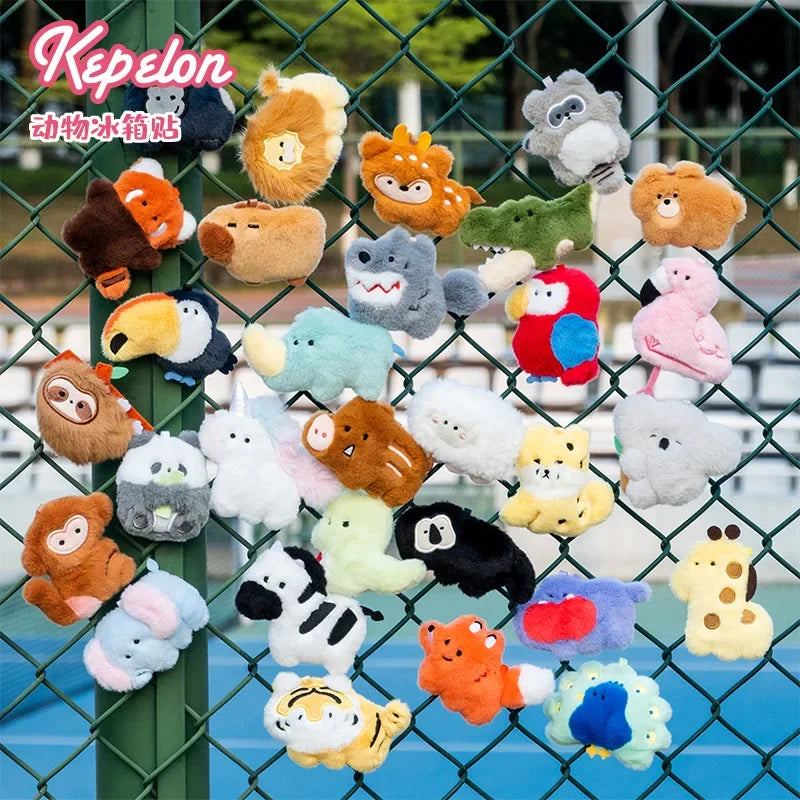 Kepelon Kawaii Figure Magnetic Sticker Blind Box Collection, 30 Bags/Box Creative Plush Toys,Cute Animal Figurines Gift Toys