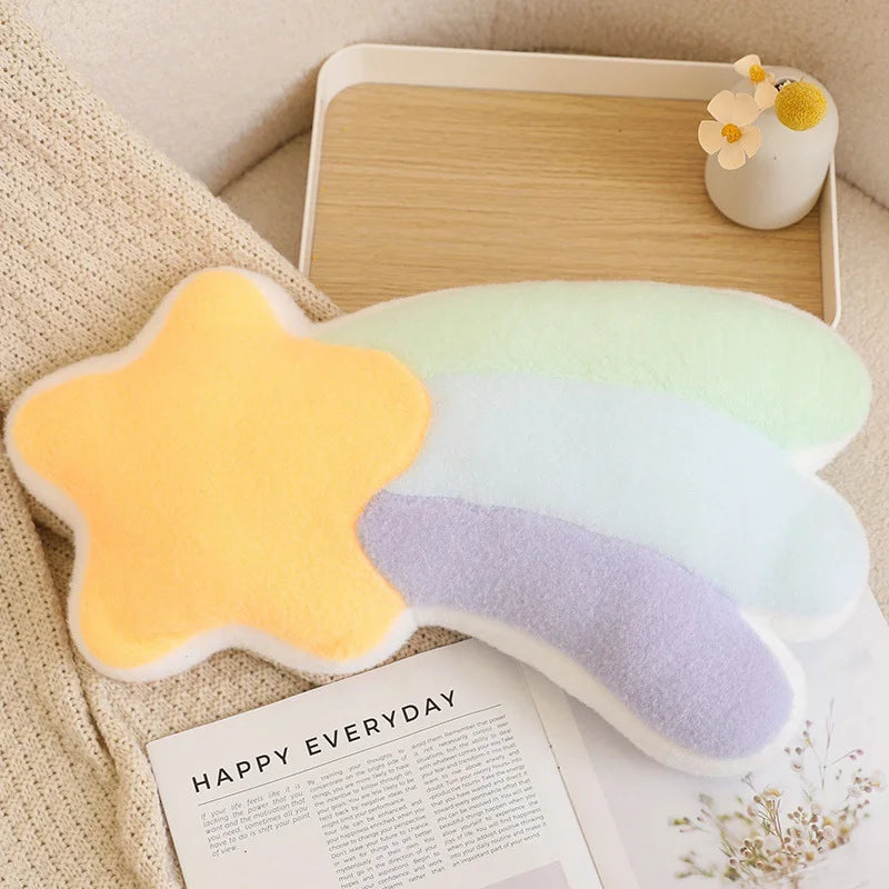 Rainbow Color Party Plush Pillow Soft Moon/Rainbow/Star Stuffed Cartoon Cushion Toy Doll Home Decoration Sofa Pillow Gift