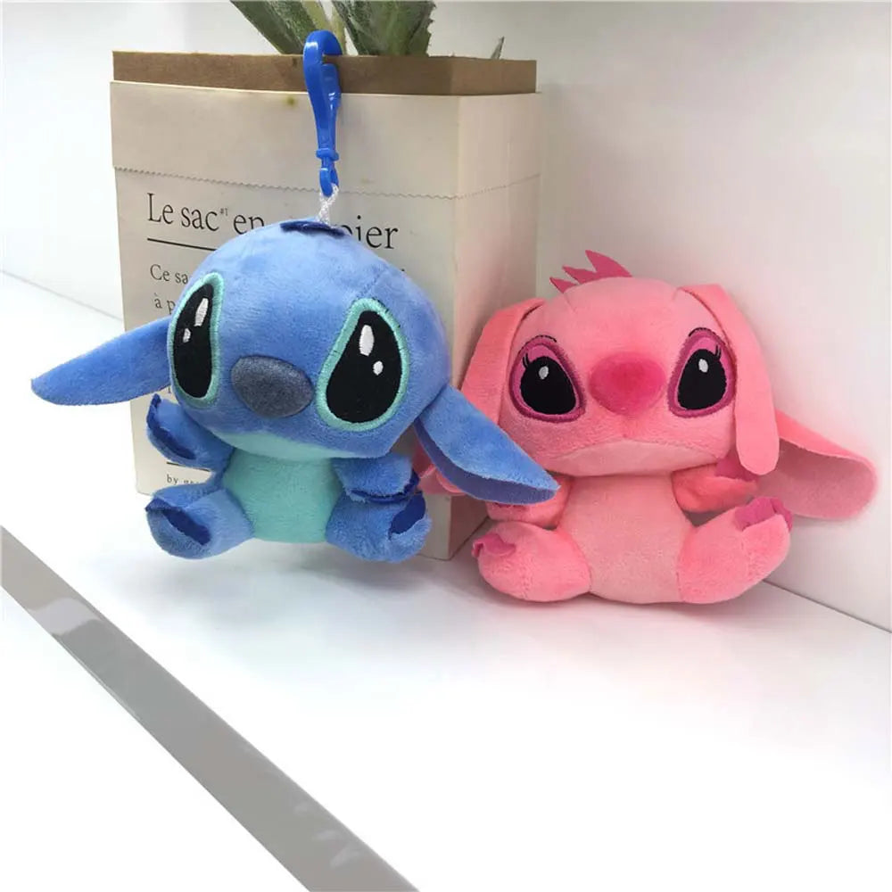 10CM Disney Toy Story Stitch Keychains Kawaii Anime Toys Lilo & Stitch  Pendant Cartoon Stuffed Anime Stitch Keychain Strap Toys