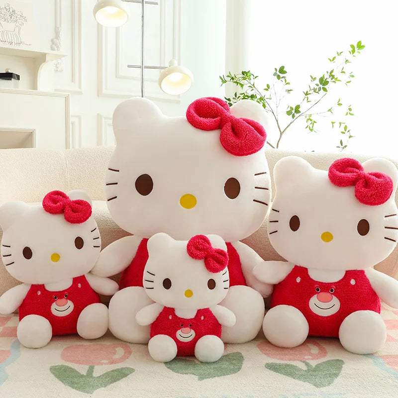 Sanrio Hello Kitty Red Lotso Clothes Stuffed Toys Cute Plush Toys Kawaii Decoration Christmas Gifts Children Dolls for Girl