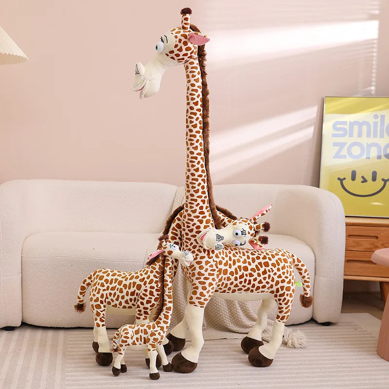 60/80CM New Simulation Giraffe Doll Plush Toy Stuffed Soft Wild Animals Plushie Deer Giraffe Kids Toys Girls Gift Photo Props