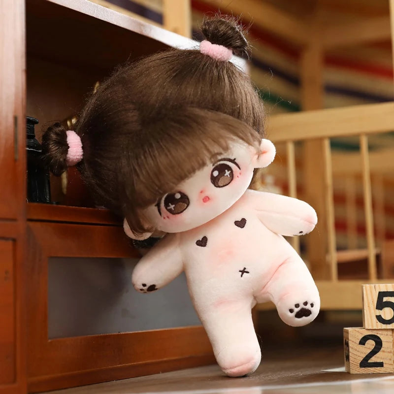 20cm Kawaii Plush Cotton Doll Idol Stuffed Super Star Figure Dolls Twelve Constellations Doll Can Change Clothes Gift