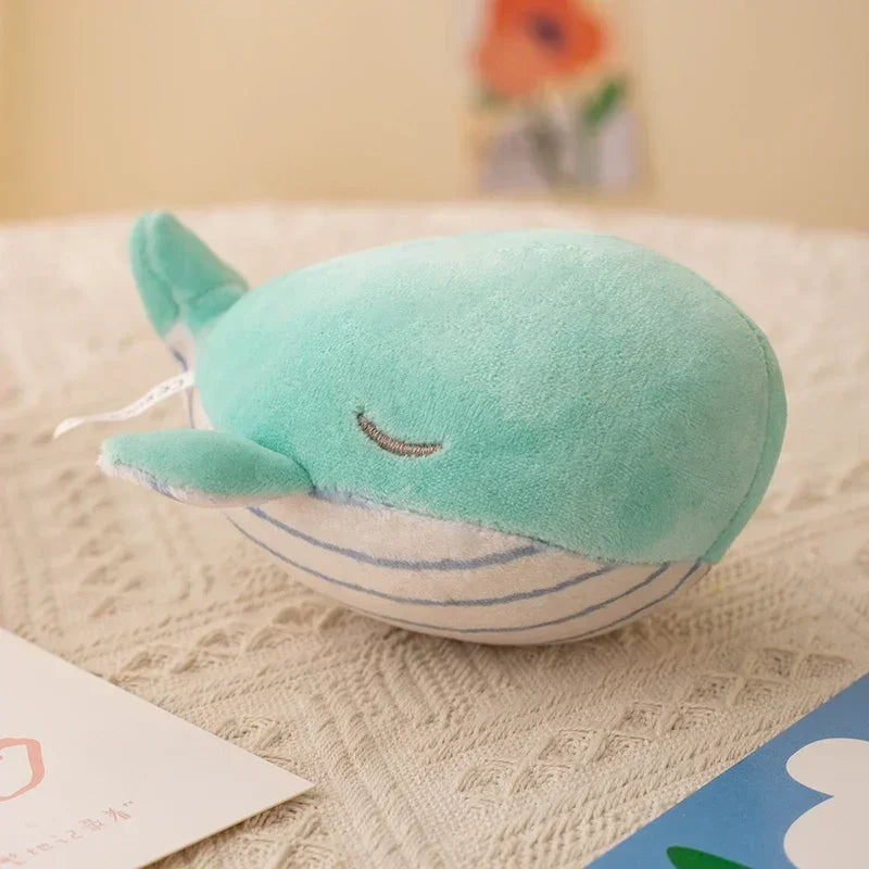 10 Colors Plush Whale Pendant Soft Stuffed Sea Animal Plush Toy Cartoon Blue Whale Keychain Bag Decoration Cute Birthday Gift