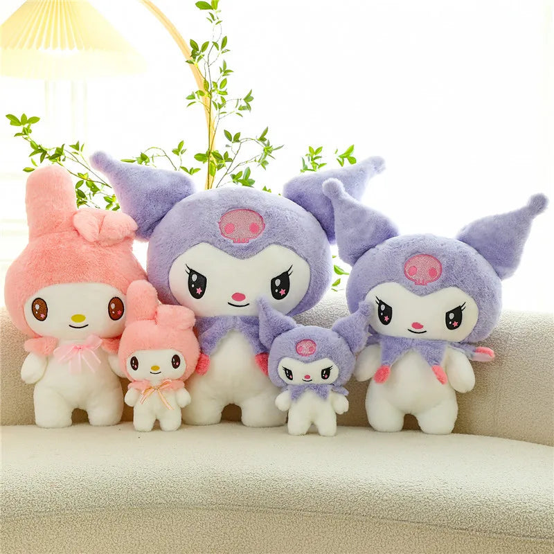 25/55cm Sanrio Kuromi My Melody Cute Series Kawaii Plush Animal Doll Cartoon Cute Plush Pillow Toy Birthday Gift Pillow