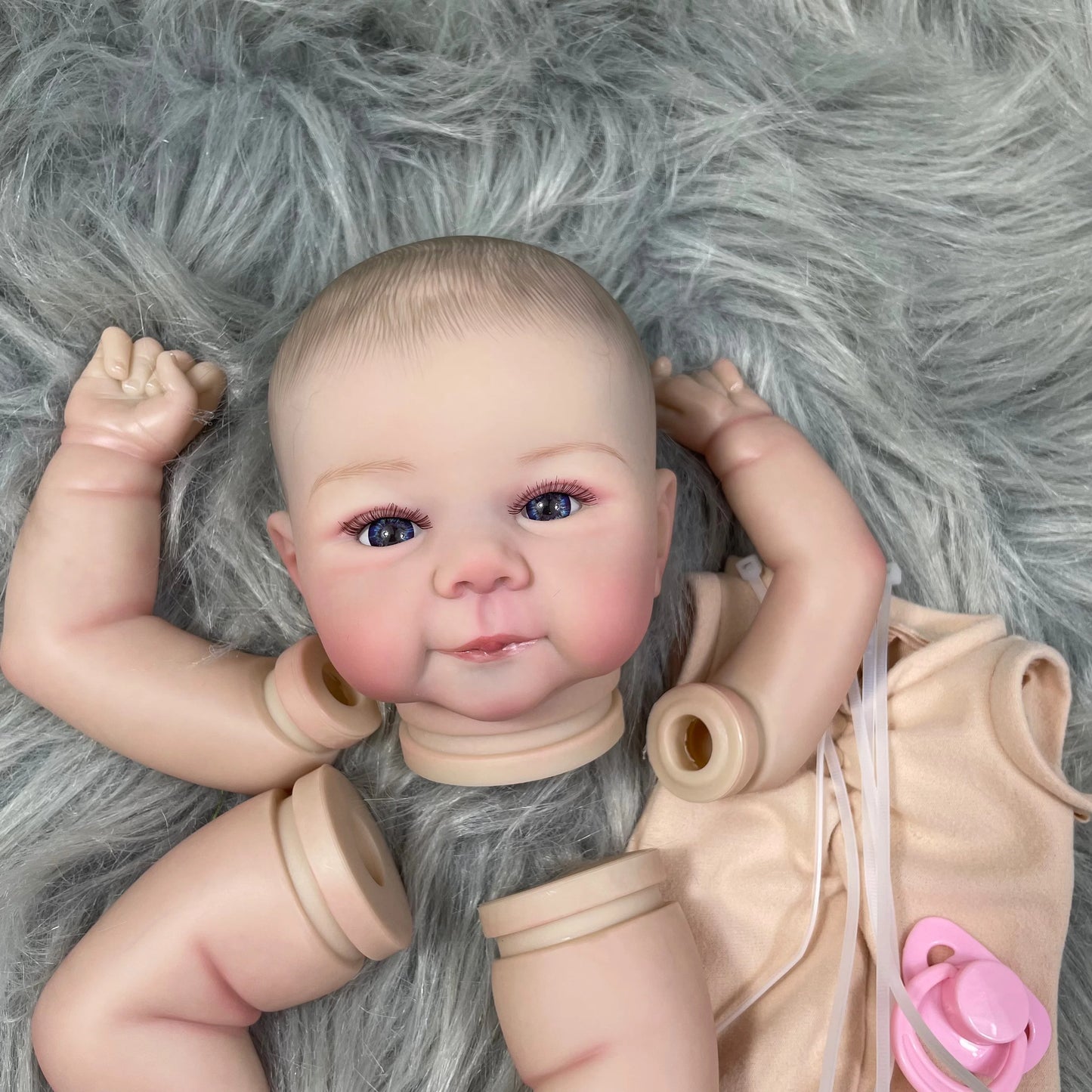 18-19 inches Already Painted Bebe Juliette Doll Kits Vinyl Reborn Doll Unassembled DIY Reborn Doll Kit Gift for Children