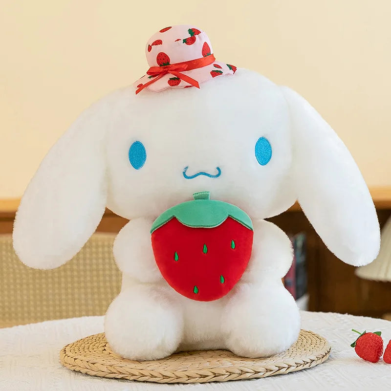 25cm Cute Melody Doll Sanrio Fresh Strawberry Cinnamoroll Dog Series Pochacco Plush Toys Dolls Pillow Gifts for Kids