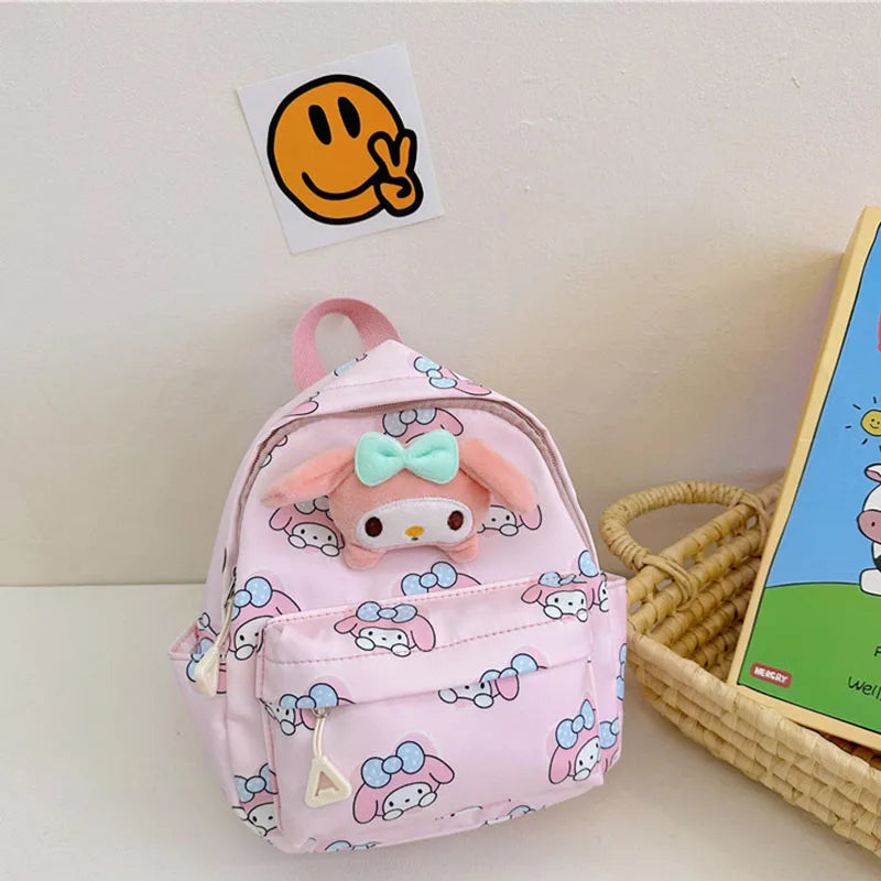 Kawaii Sanrio Bag Kuromi Cinnamoroll Melody Backpack Cartoon Anime Hello Kitty Schoolbag Student Kindergarten Storage Bag Gift