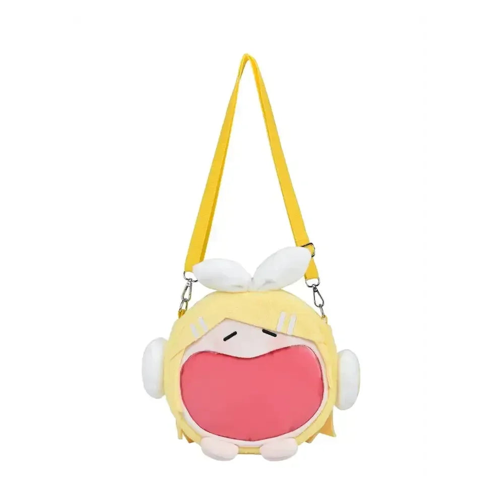 Hatsunemiku Kagamine Rin Kagamine Len Plush Shoulder Bag Painful Packet Bemoe Original Kawaii Cosplay Plush Backpack Girls Gifts