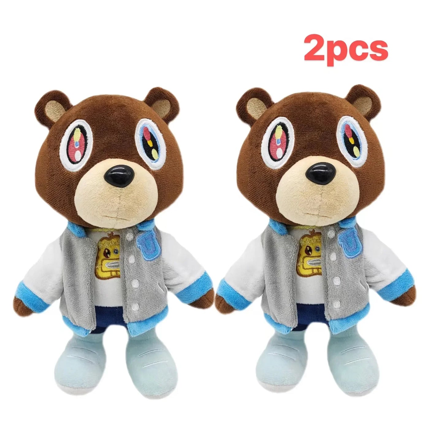 Cool Kanye Teddy Bear, Dropout Plush Toy, West Graduation, Soft Plush Room Decoration, Birthday Gift, New Arrivals, 26cm,