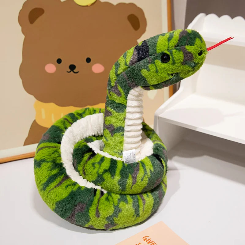 Big Size Snake Plush Anime Toys Cartoon Wild Animal Snake Stuffed Doll Kawaii Room Decor SnakeCushion Kids Xmas Gifts