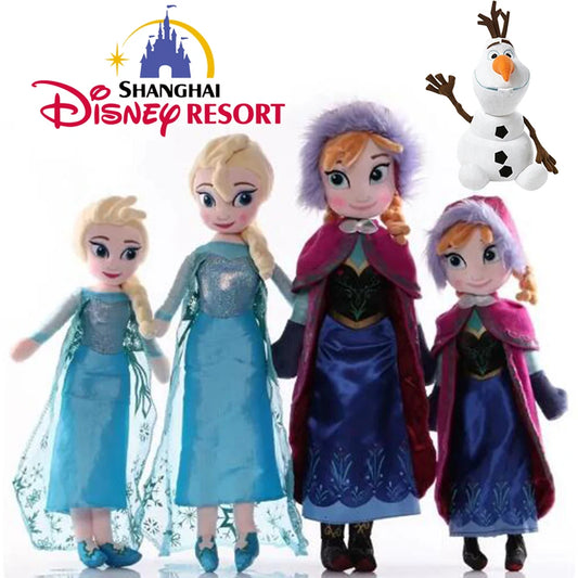 30-50 CM Frozen Anna Elsa Dolls Snow Queen Princess Anna Elsa Doll Toys Stuffed Frozen Plush Kids Toys Birthday Christmas Gift