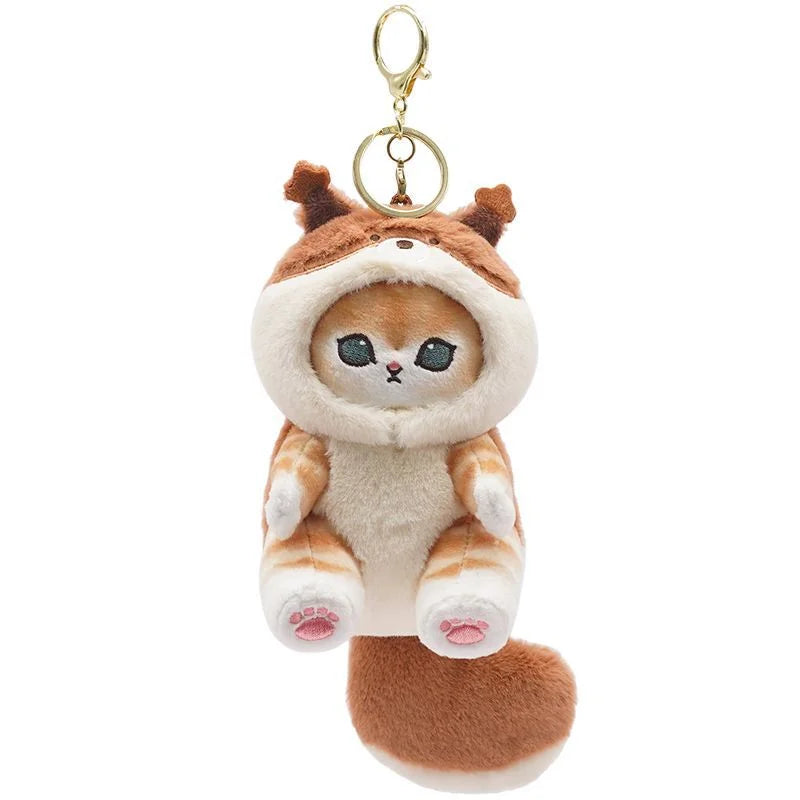 Genuine Mofusand Cat Fortune Sandy Shark Cat Cross Dressing Raccoon Fox Plush Doll Pendant Keychain Pendant Plush Toy Presents