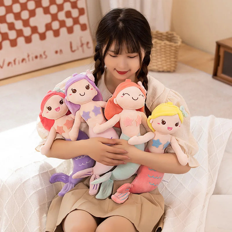 45/60/80CM Beautiful Mermaid Plush Toys Soft Stuffed Cartoon Anime Figure Doll Cute Sea-maid Plush Pillow Cushion For Gifts