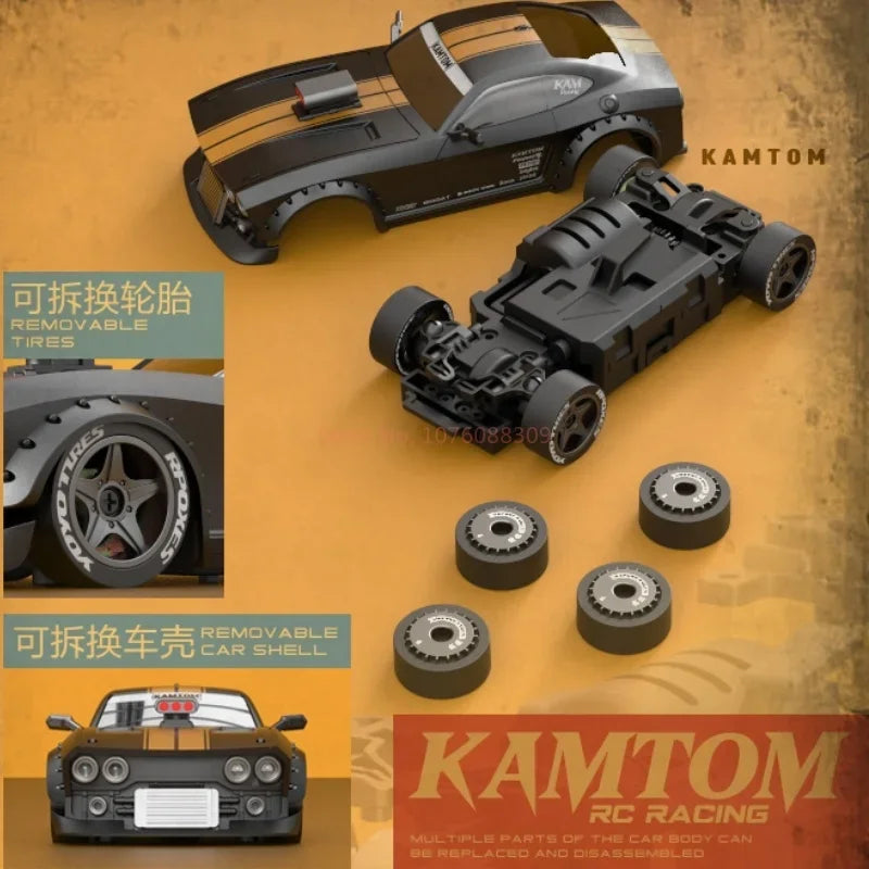 Kamtom Dodge 3299 Luminous Remote Control Sports Car Boy Toy Car Professional RC Drift Remote Control Stunt Car Racing Xmas Gift