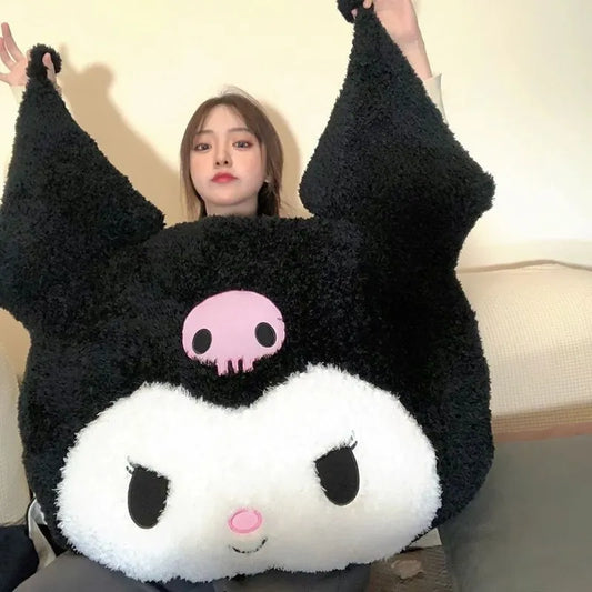 Oversized Kuromi Melody Sanrio Kawaii Super Soft Plush Pillow - Plushy Mart