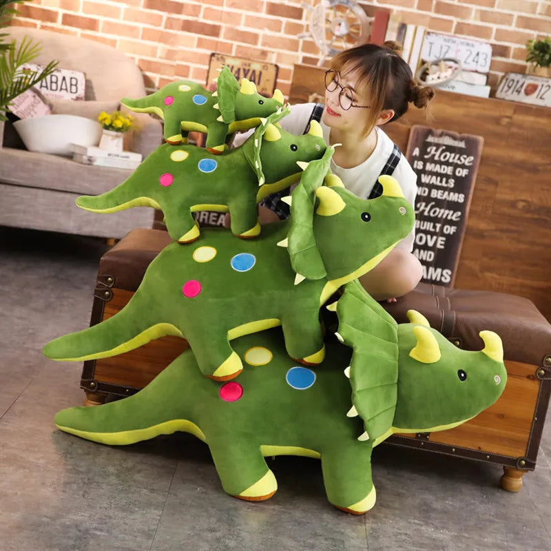 Creative Big Plush Soft Triceratops Stegosaurus Plush Toy Dinosaur Doll Stuffed Toy Kids Dinosaurs Toy Birthday Gifts