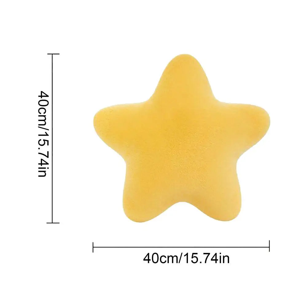 Yellow Star Throw Pillow Cuddly Stuffed Star Shape Sofa Cushion Cute Toy For Kids Stuffed Plush Toy For Bed Couch Sofa Chair