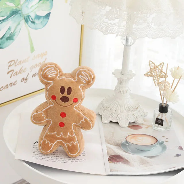 20/30/50cm Soft Gingerbread Man Minnie Mickey Soft Cute Cookie Man Doll Pillow Cushion Neck Pillow Gift for Girls