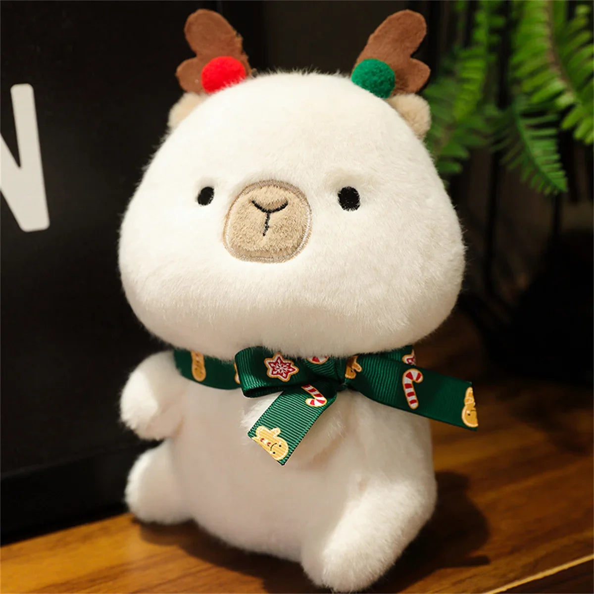 Creative Christmas Gift Stuffed Capybara Doll Apple Plush Toy Christmas Tree Doll Creative Christmas Gift Home Decor Decorative