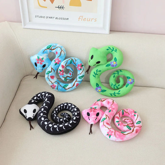 Simulation Python Plush Cartoon Simulation Animal Toys Python Stuffed Dolls Kawaii Room Decor Kids Birthday Xmas Gifts