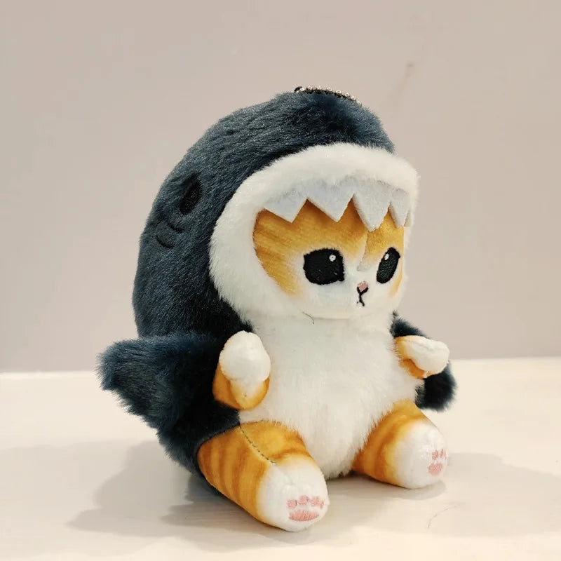 Cartoon Shark Turn Into Cat Plush Toys Pendant Bag Accessories Keychain Pendant Bag Car Pendant Children's Gift