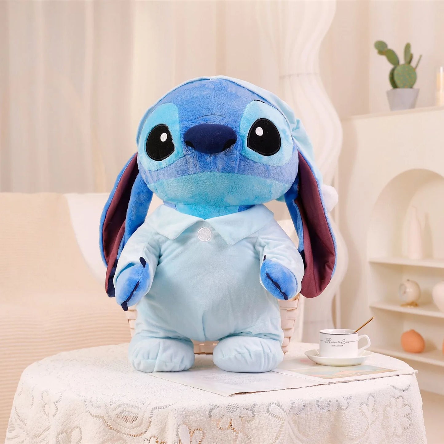 25/50cm Disney Stitch Pajamas Cloak Series Kawaii Plush Doll Toys Soft Stuffed Toy Sofa Back Cushion Children Christmas Gifts