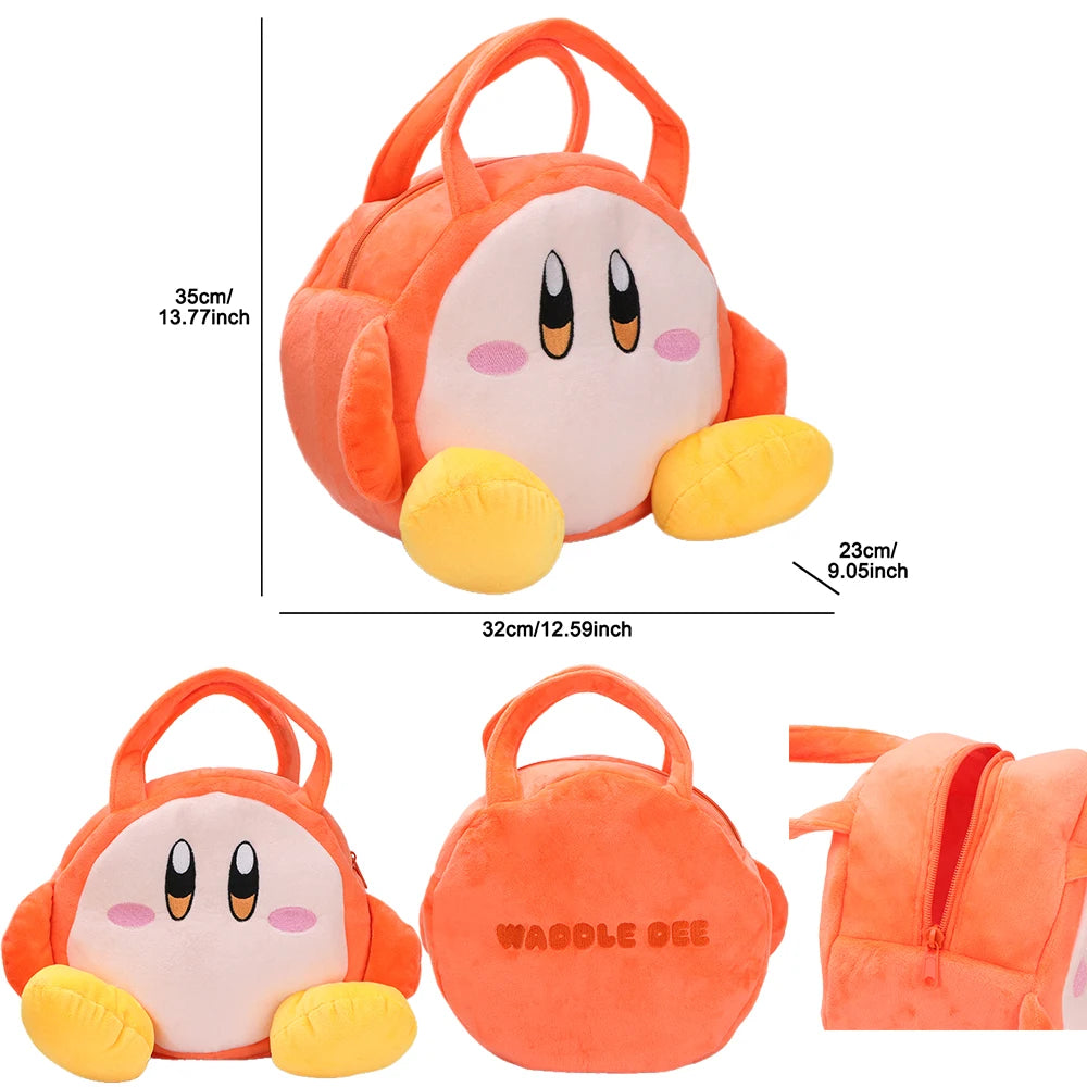 4 Styles Kirby Plush Backpack Cartoon Anime Game Stuffed Handbag for Girls Kids Birthday Christams Gift