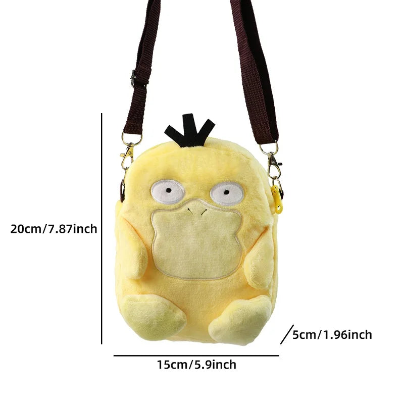 Pokemon Plush Toys Crossbody Bag Cute Gengar Rowlet Pikachu Lucario Eevee Mimikyu Fashion Mobile Phone Bag  Peluche Dolls Gifts