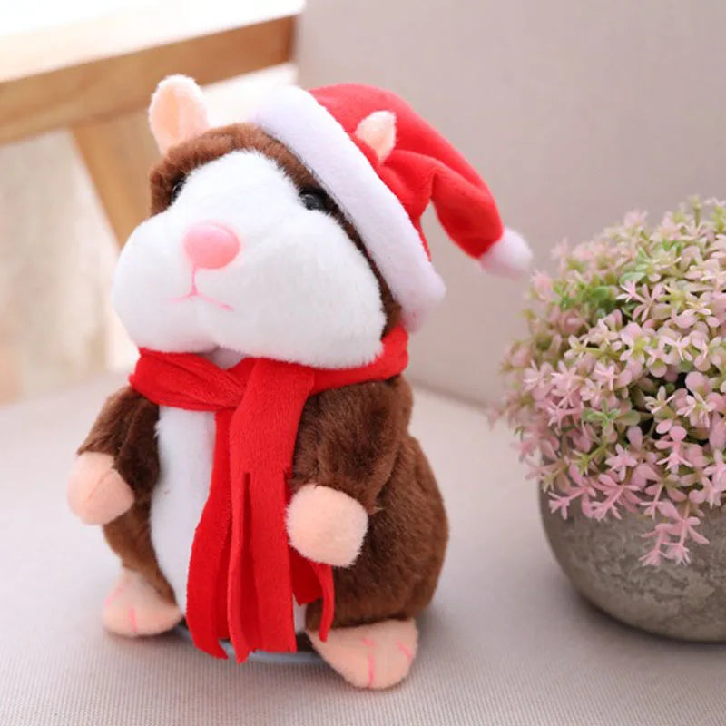 Talking Hamster Plush Toys Speak Talk Sound Record Repeat Stuffed Plush Animal Kawaii Hamster Toy for Children Kid Xmas Gift