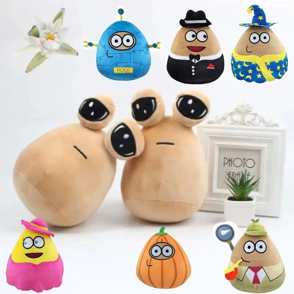 New 21cm Hot Game My Pet Alien Pou Plush Toy Furdiburb Emotion Alien Plushie Stuffed Animal Pou Doll Birthday Christmas Gift